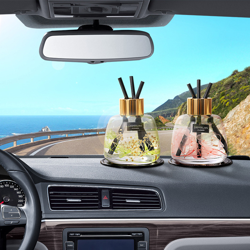 Christmas Gifts Room Oil Air Fragrance Mini Reed Diffuser Set Car Scented Diffusers with Sticks And Non-slip Mat