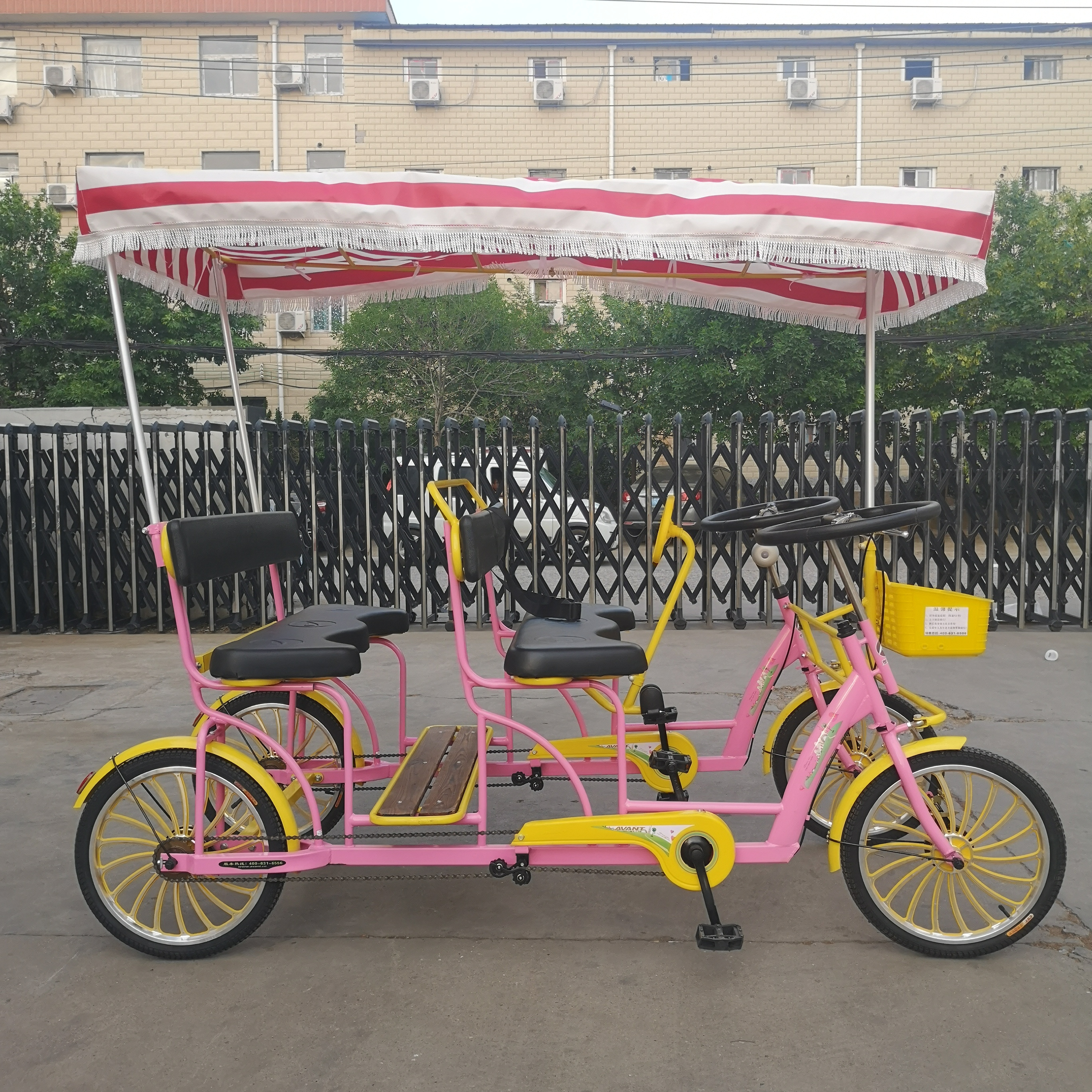 Factory outlet 4-6 person surrey bike tandem bike for sightseeing