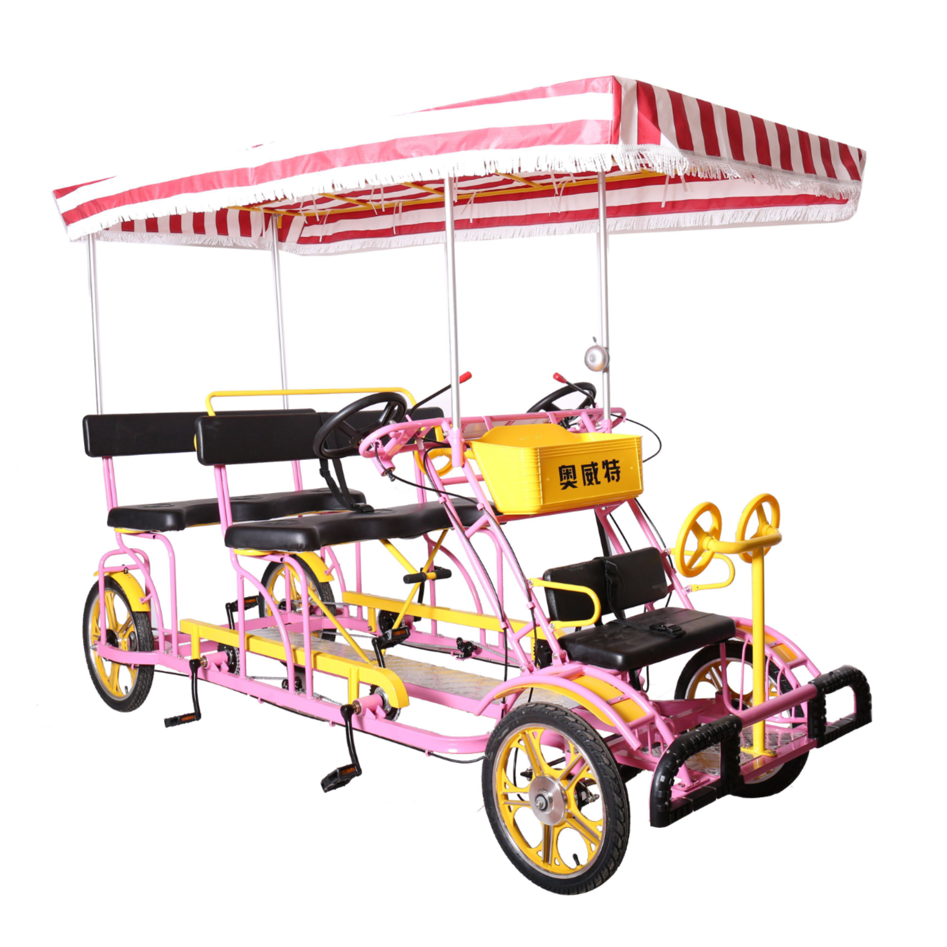 Hot sale sightseeing four wheels Quadricycle Surrey 4 people bike