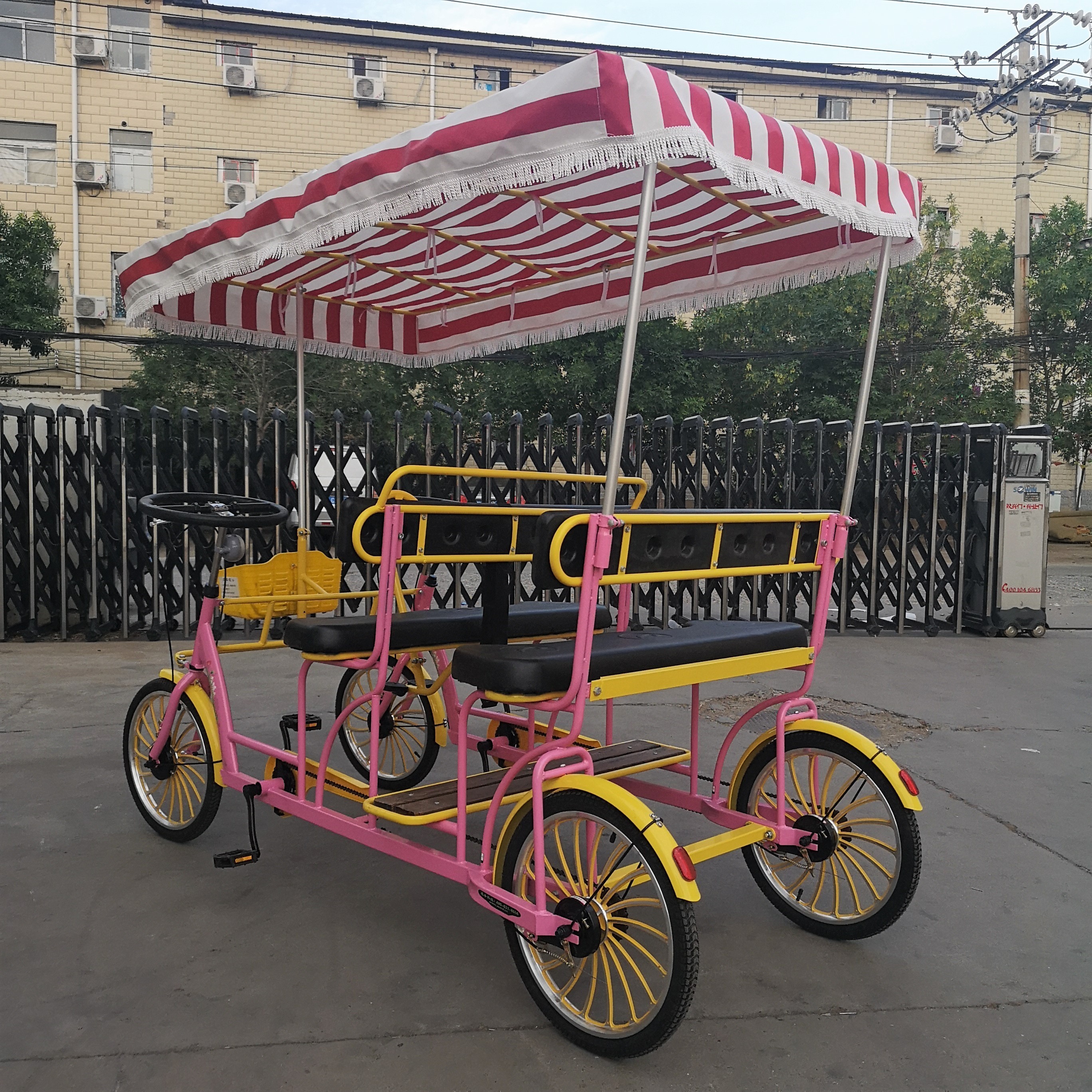 Factory outlet 4-6 person surrey bike tandem bike for sightseeing