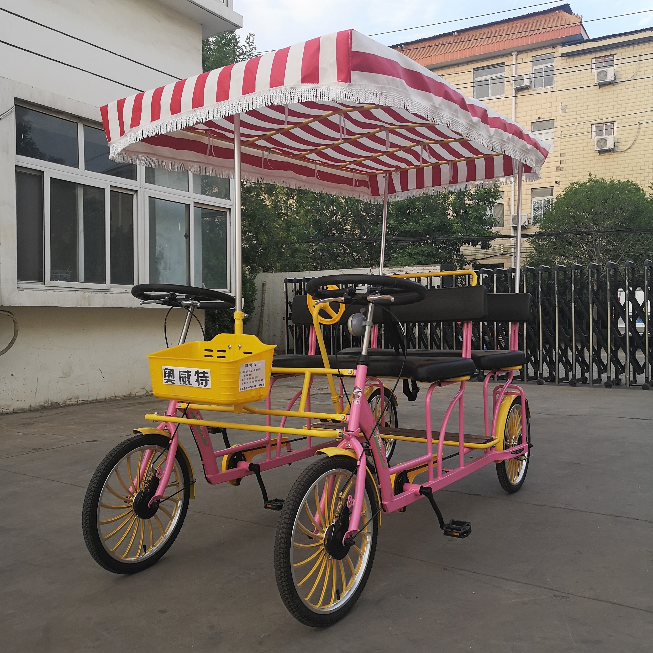 Factory outlet 4-6 person surrey bike tandem bike for sightseeing