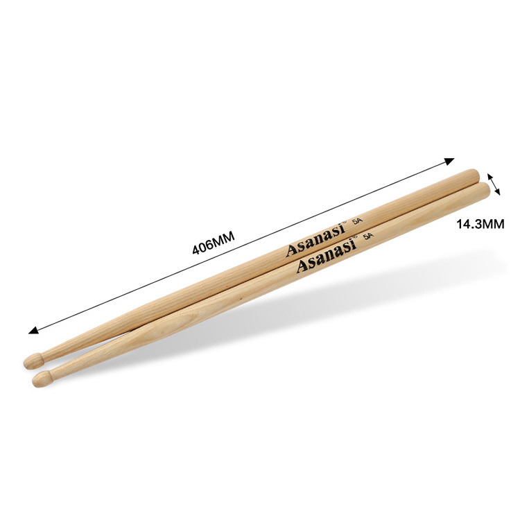 Best Quality Custom OEM 5A/5B/7A Drumstick Asanasi Premium Maple Wooden Drum Sticks