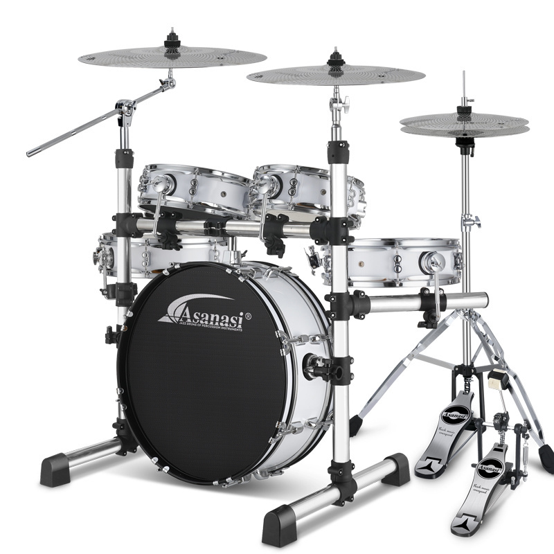 Proper price new type high grade white drum set acoustic drum kit