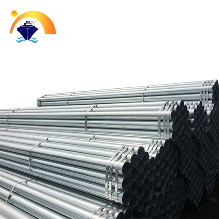 Tianjin Good quality hot Dip Galvanized steel Pipe GI iron metal Pipe for construction tube