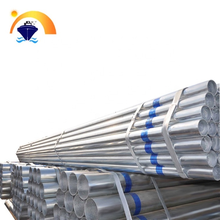 Tianjin Good quality hot Dip Galvanized steel Pipe GI iron metal Pipe for construction tube