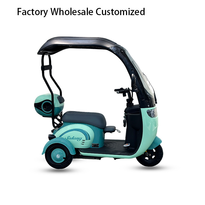 Factory Wholesale Tuk Enclosed Bike For Adult Food Cart Chinese Closed Car Kit Delivery Electric Tricycle Customized