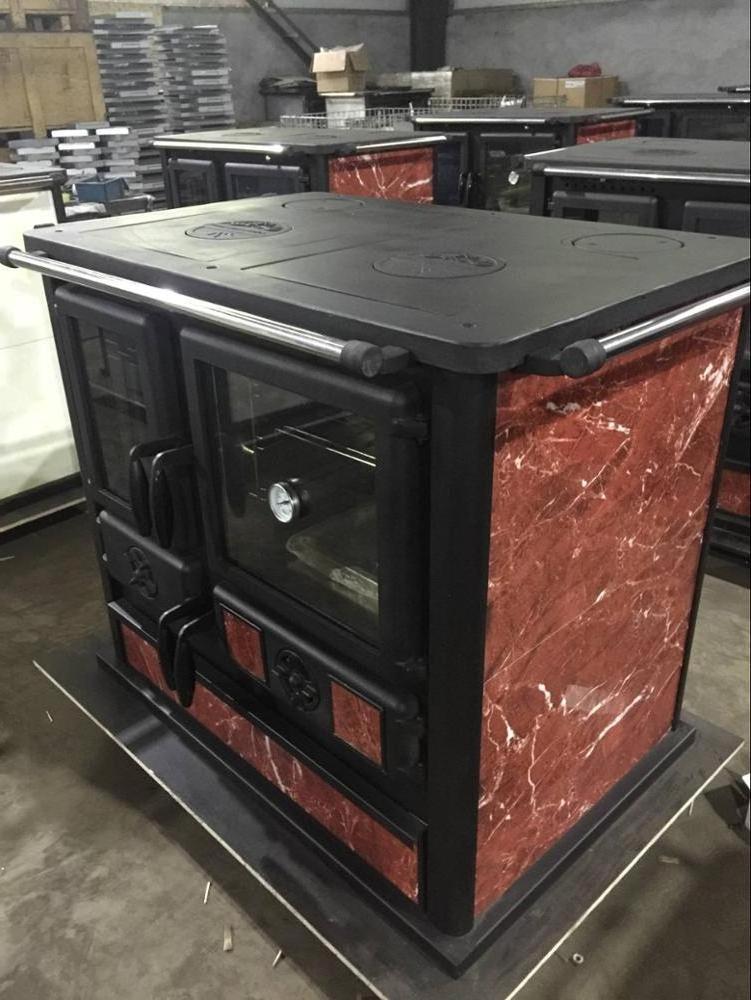 Cast iron wood cook stove with oven