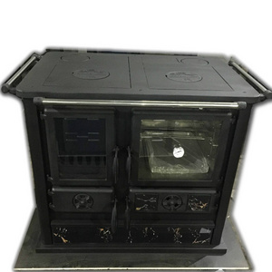 Cast iron wood cook stove with oven