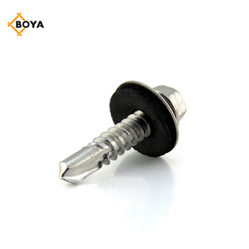 Building roofing hex head tornillos self drilling tek screws with rubber washers from China screw manufacturer