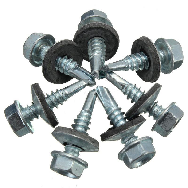 Building roofing hex head tornillos self drilling tek screws with rubber washers from China screw manufacturer