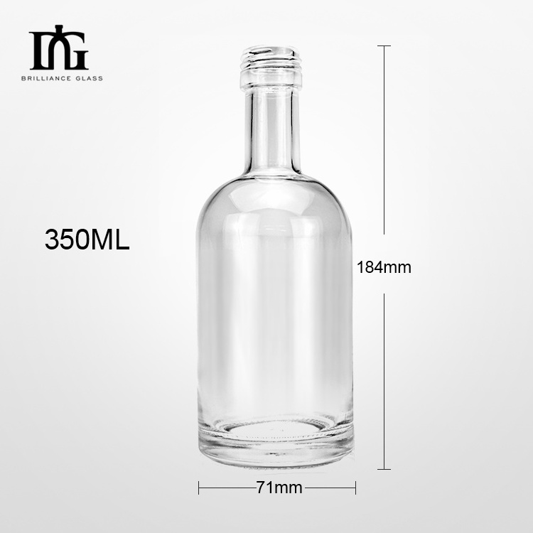 Hot Sale Gin Bottle 350ml 700ml Liquor Vodka Rum Spirit 500ml Whiskey Whisky Brandy Water Glass Bottles