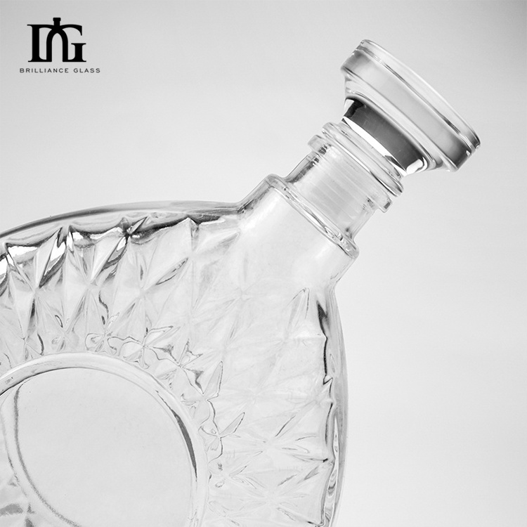 Special Design 750ml Spirits Vodka Whiskey Gin Clear 500ml Empty Gin Glass Custom Liquor Bottles