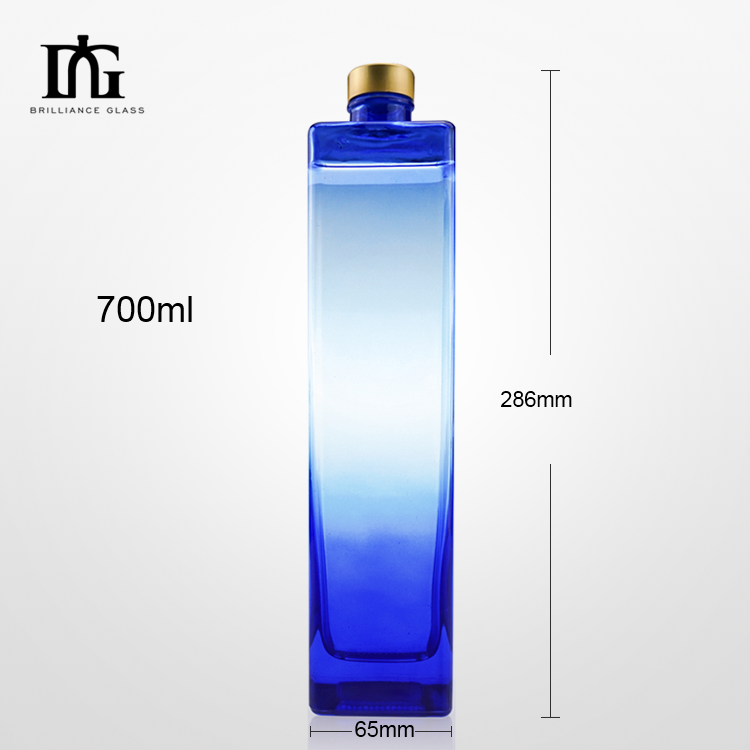 Factory Direct Sales Of Customized Gradient Semi-Color Crystal Glass Bottles Wholesale Price