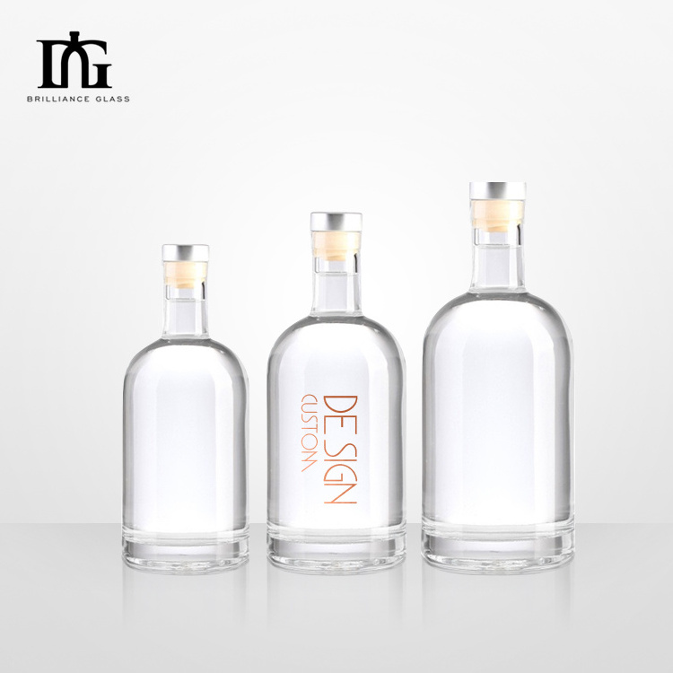 Hot Sale Gin Bottle 350ml 700ml Liquor Vodka Rum Spirit 500ml Whiskey Whisky Brandy Water Glass Bottles