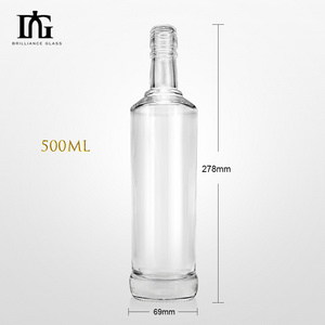 unique shape engraving screw cap 500ml 700ml vodka brandy wine liquor bottle gift