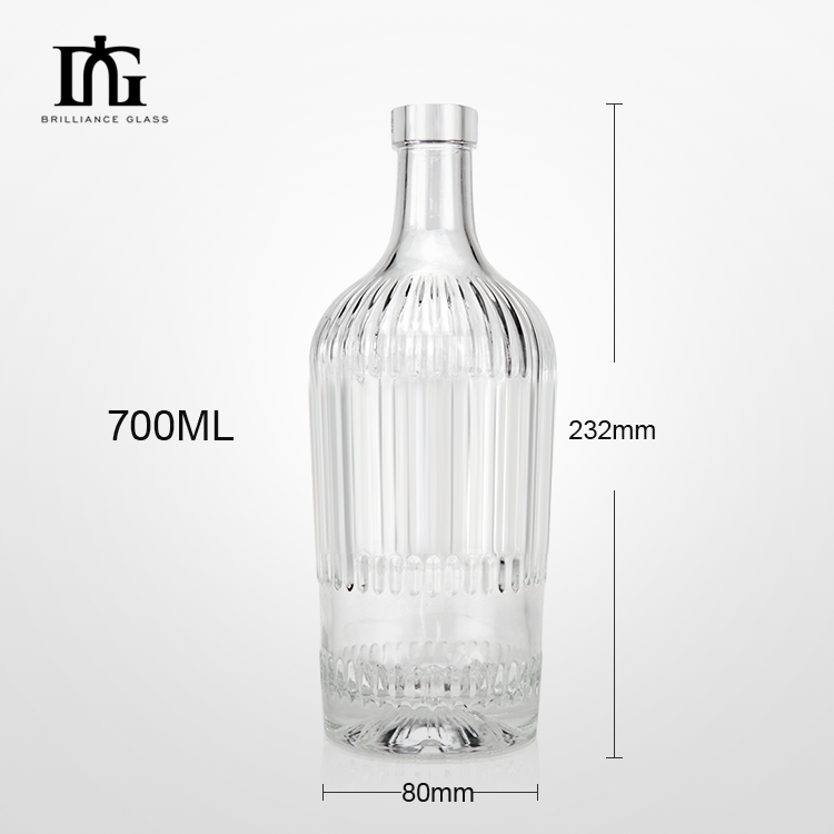 glass wine bottle liquor alcohol guzzle liquor for vodka gin whiskey spirit glass bottle white spirit 700ml/750ml/1000ml