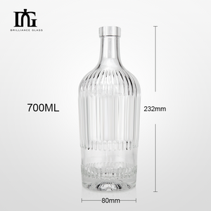 glass wine bottle liquor alcohol guzzle liquor for vodka gin whiskey spirit glass bottle white spirit 700ml/750ml/1000ml