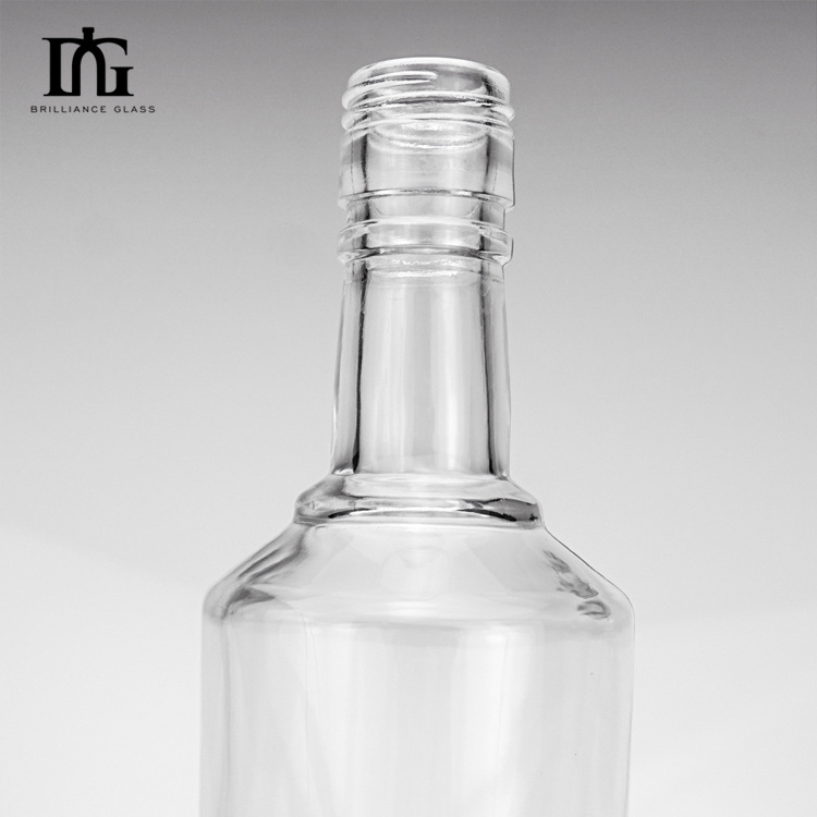 unique shape engraving screw cap 500ml 700ml vodka brandy wine liquor bottle gift