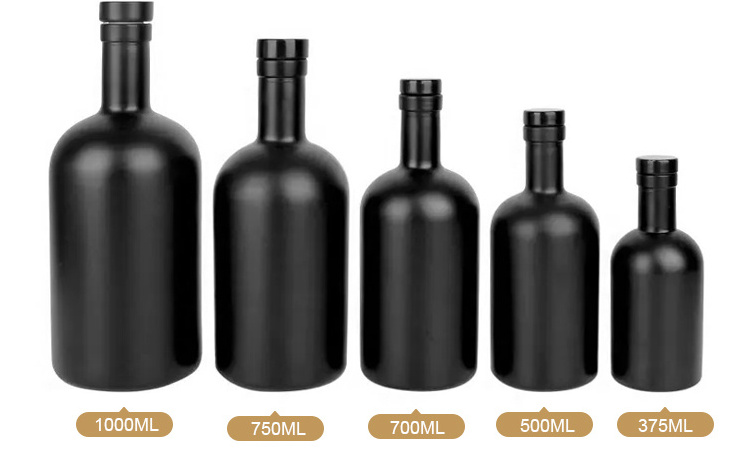 empty Clear Oval Shape Flask wine bottle 100ml 250ml 500ml 700ml 750ml vodka gin brandy whiskey wine bottles with corks