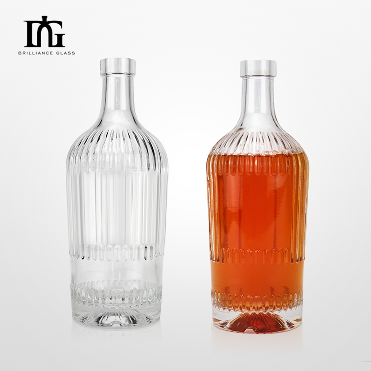 glass wine bottle liquor alcohol guzzle liquor for vodka gin whiskey spirit glass bottle white spirit 700ml/750ml/1000ml