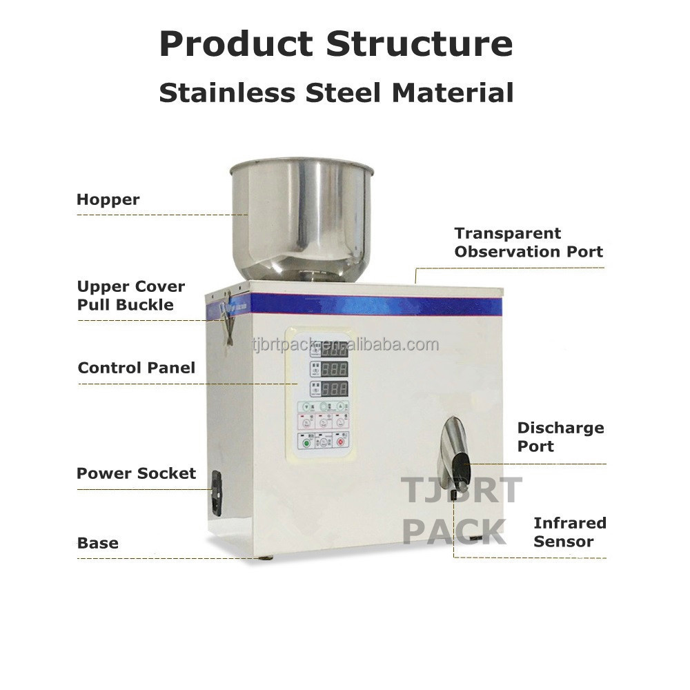 1-30G Automatic Granule Filling Machine Nut Coffee Bean Dispensing Packing Weighing Machine Tea Spice Powder  Filling Machine