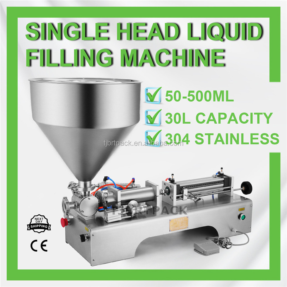 30-300ML Single head Pneumatic Filling machine Automatic piston butter cream cosmetic Jam glass bottle filling machine