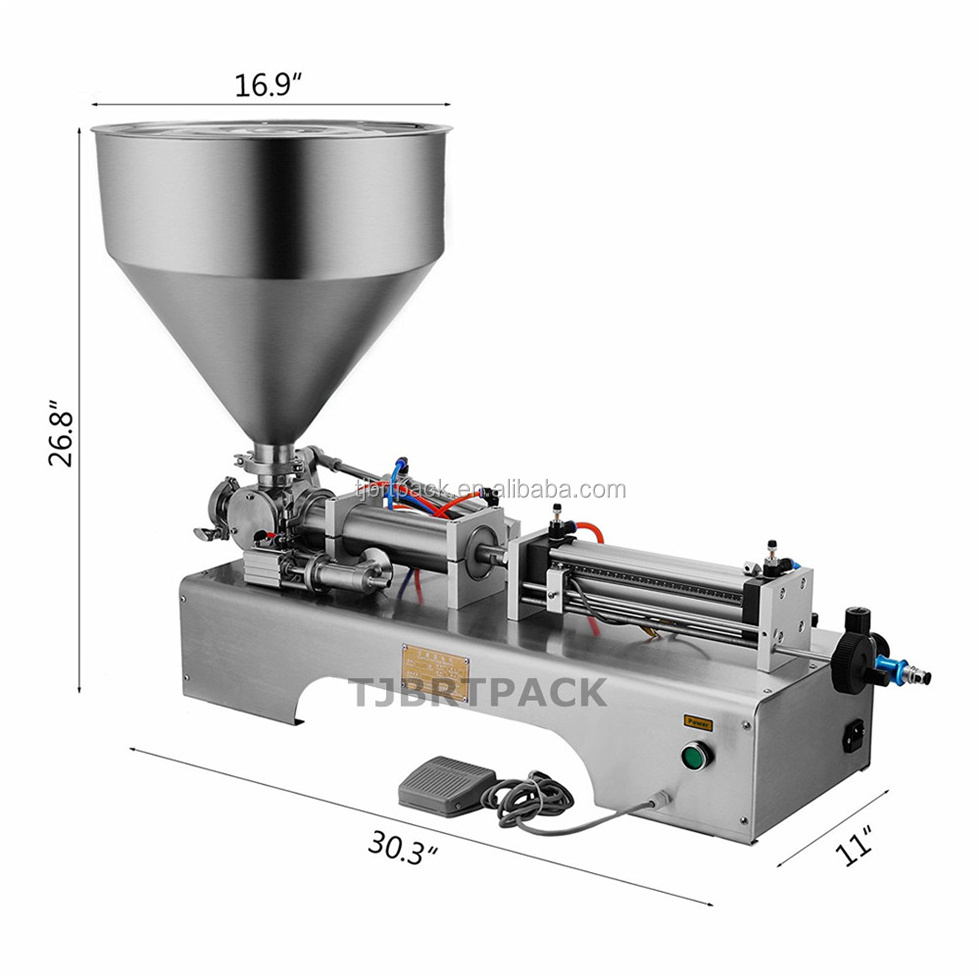 30-300ML Single head Pneumatic Filling machine Automatic piston butter cream cosmetic Jam glass bottle filling machine