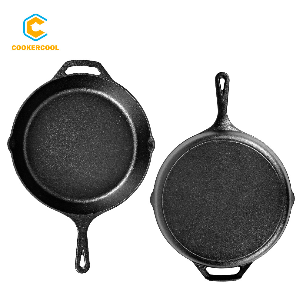 Cookercool Cookware Fry Pan Skillet Set High Quality Cast Iron Non-stick General Use for Gas and Induction Cooker