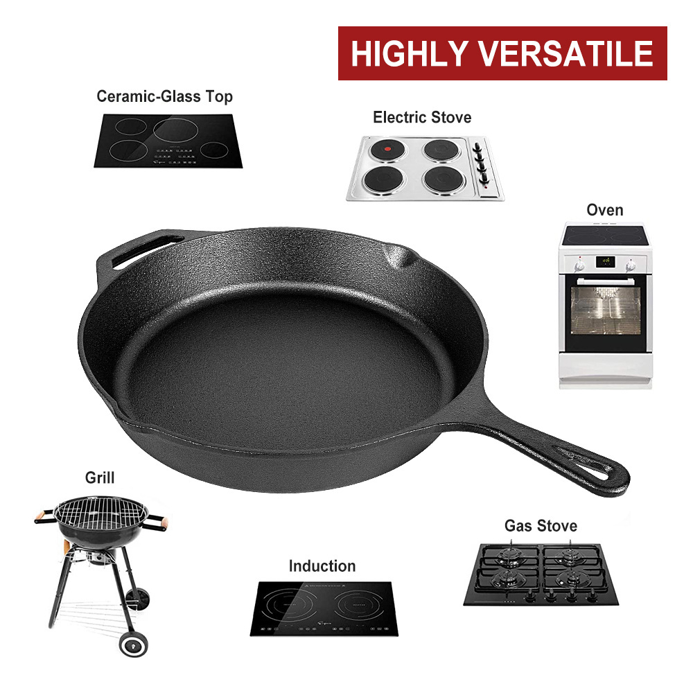 Cookercool Cookware Fry Pan Skillet Set High Quality Cast Iron Non-stick General Use for Gas and Induction Cooker