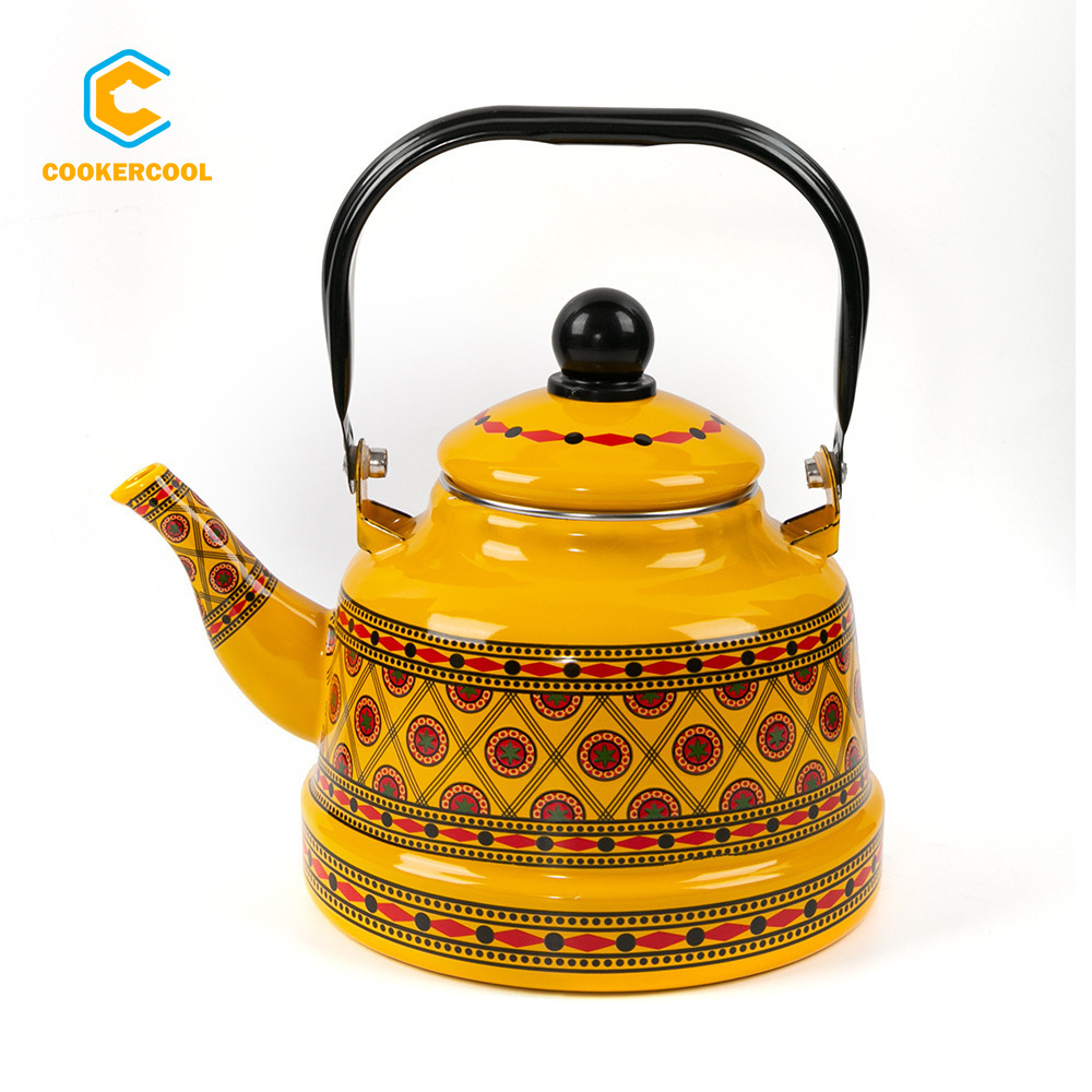 Cookercool Factory Stock Nonstick carbon steel Enamel cerimic Teapot 1.1L 1.7L 2.5L Water Kettle