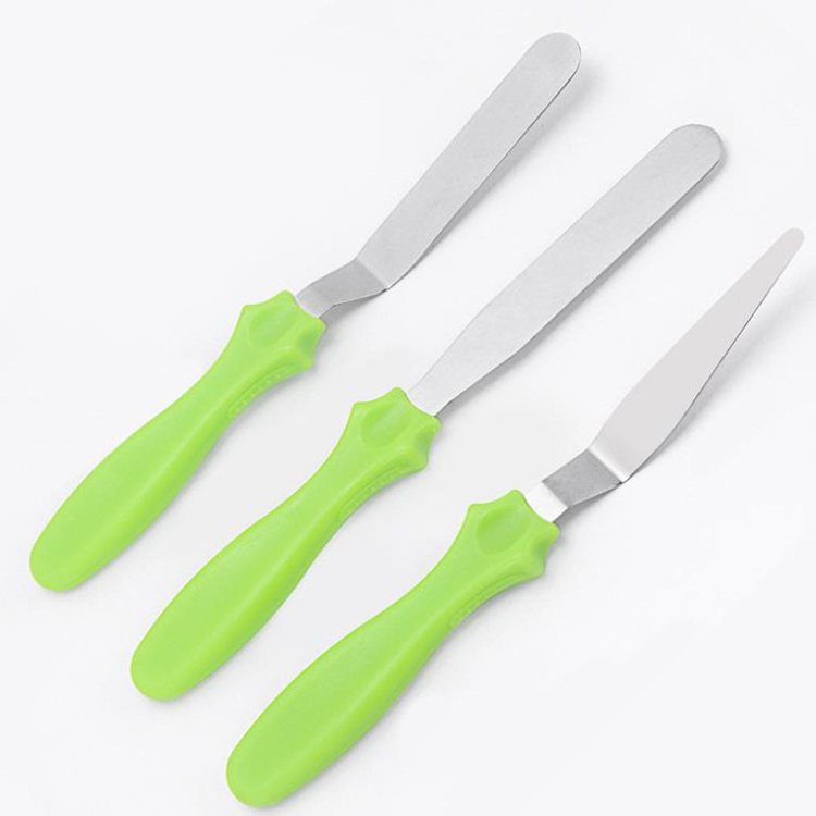 3PCS stainless steel Cake icing spatulas offset baking spatula frosting pastry spatulas cream scrapers