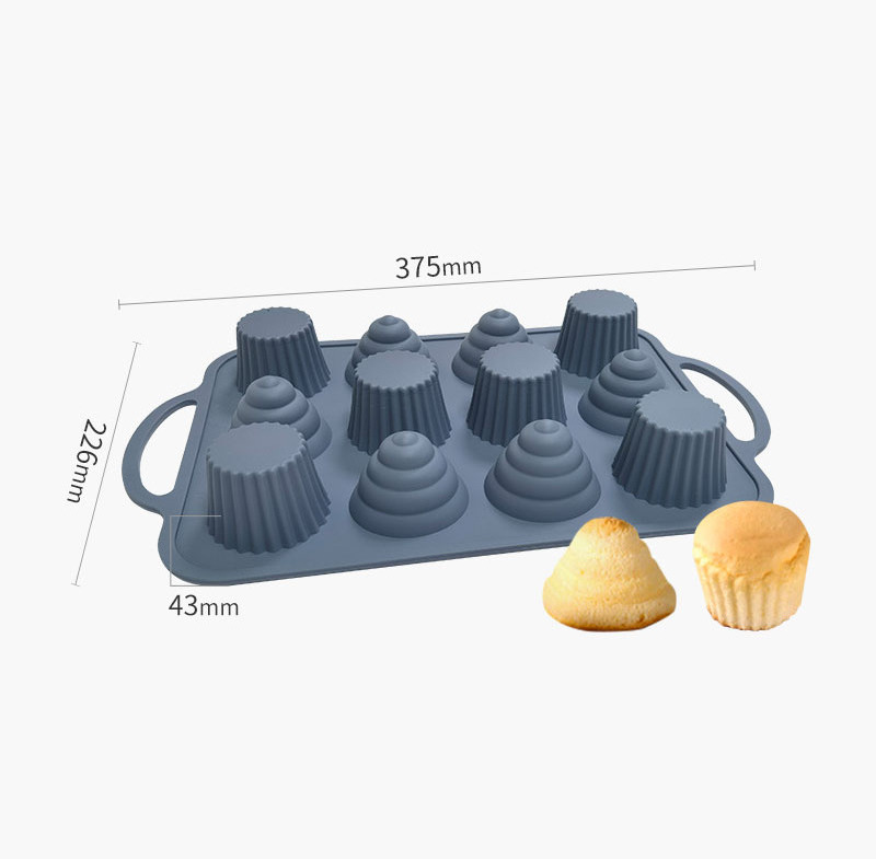 12 cavity Christmas Tree Muffin cake pan cupcake baking mold Silicone baking tray