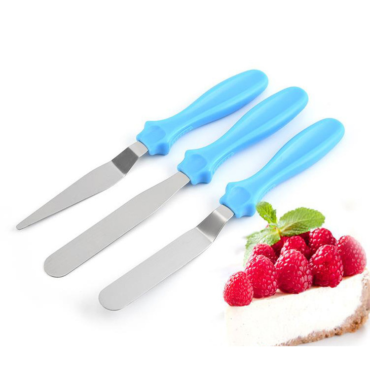 3PCS stainless steel Cake icing spatulas offset baking spatula frosting pastry spatulas cream scrapers