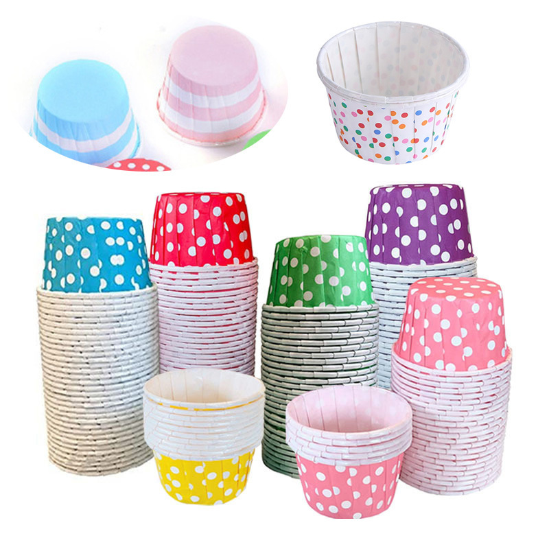 100PCS Standard size Black cupcake liners greaseproof paper baking cups Muffin cases disposable muffin tin cupcake wrappers