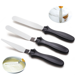 3PCS stainless steel Cake icing spatulas offset baking spatula frosting pastry spatulas cream scrapers