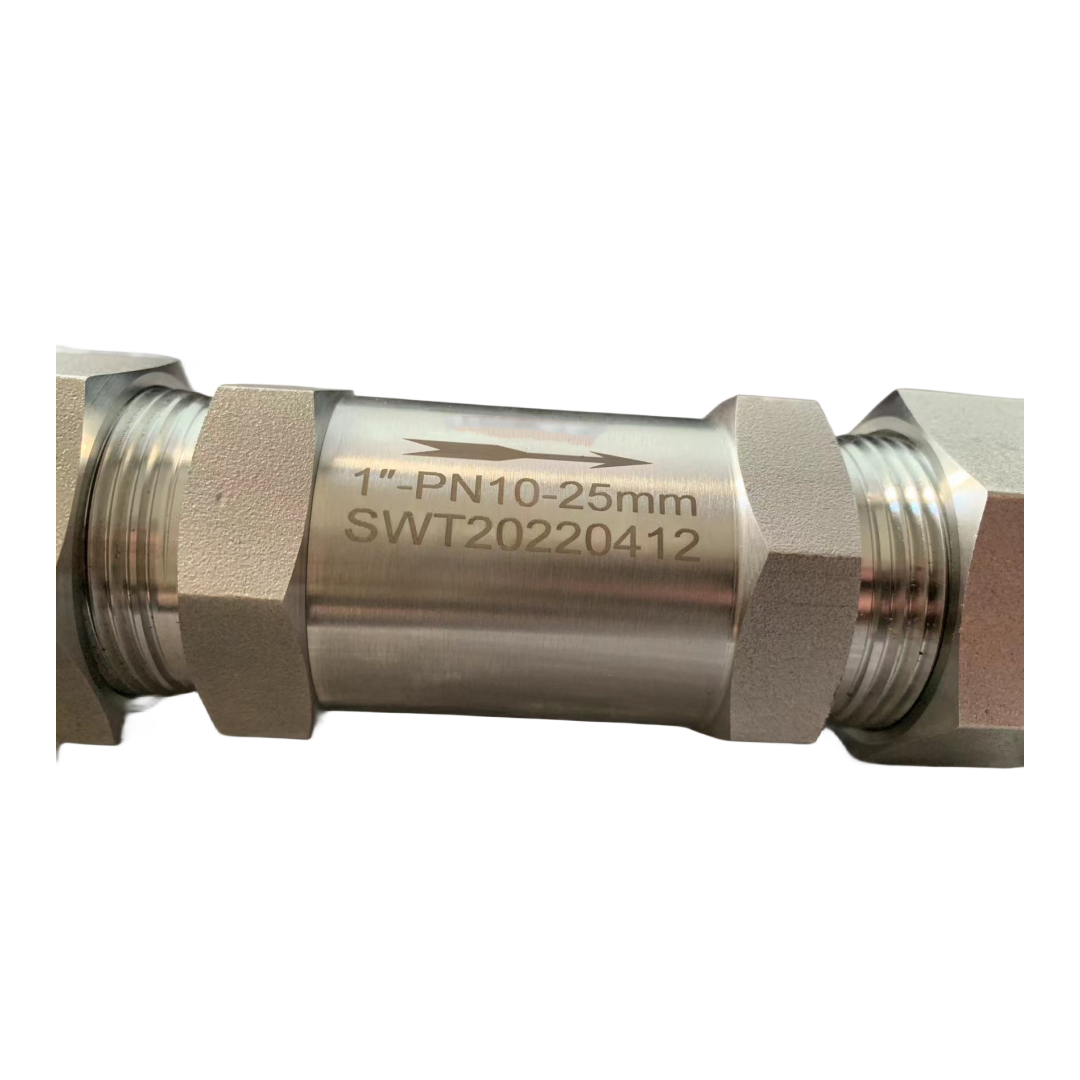 CHECK VALVE-DN25 SS304 NPT Female PN10 cracking pressure 1 psi check valve