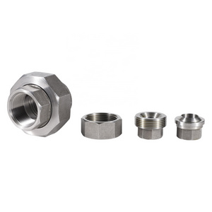 DN80 ASMEB16.11 3000# sus304 ss304 ss316l 3in reducer forged pipe fitting union stainless steel 3 inch forged threaded union