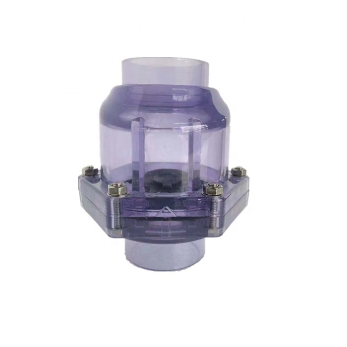 full plastic water valve aquarium slip check valve one way non return stop pvc wafer swing check valve