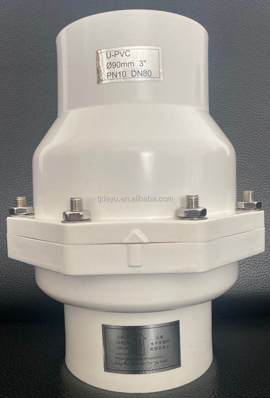 FREE sample dn20 to dn150 kitchen sewage cut-off valves one way none return flap slip mini UPVC plastic swing check valve