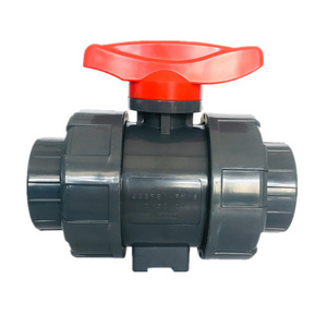 12 years factory fast delivery all sizes PN16 PVC double true union 2 way ball valve