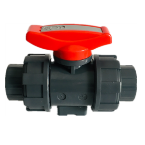 low price quick ship PN16 PVC double true union gray ball valve DN40