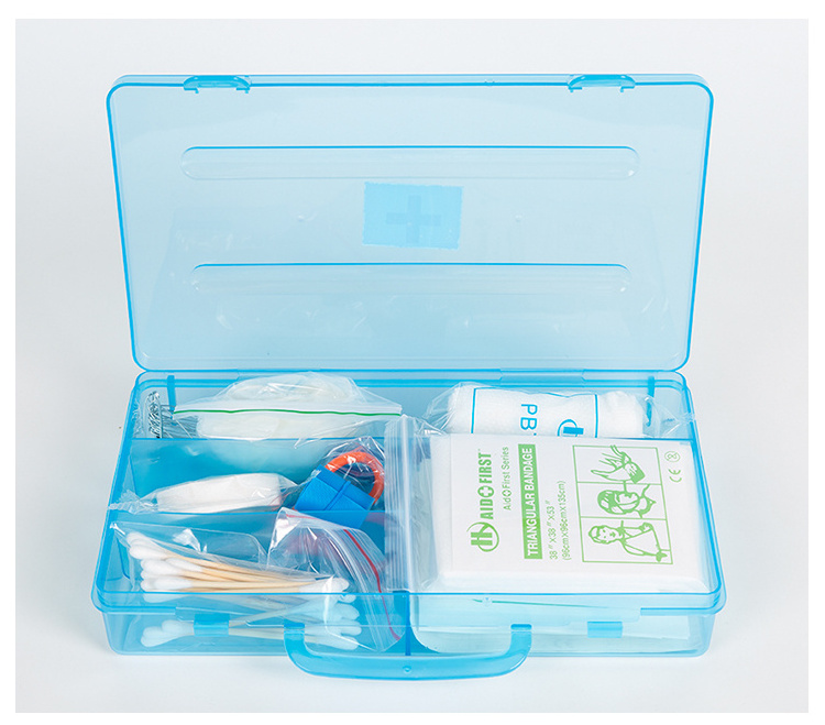 TJD Customized medical supplies portable first aid case waterproof school outdoor first aid kit with bandage