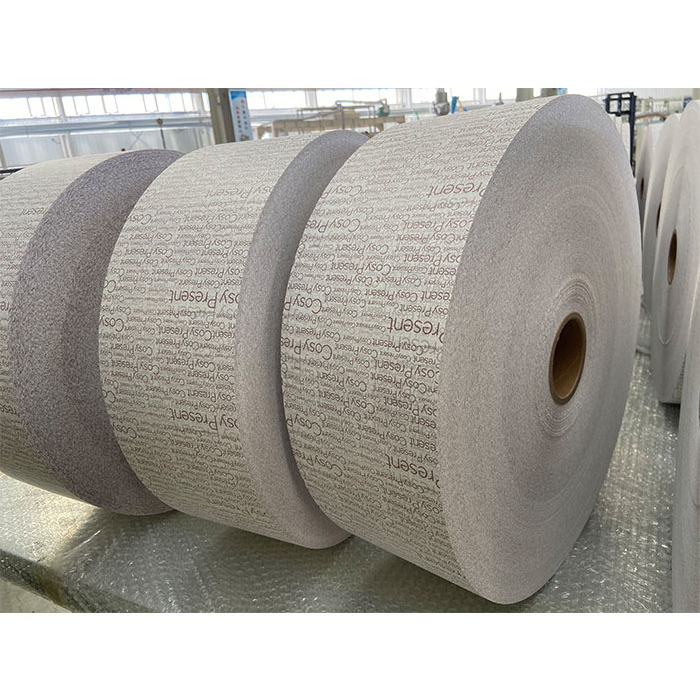 Under pad raw materials with pe film Sanitary napkin with printed pe film wrapping packing back sheet pe film