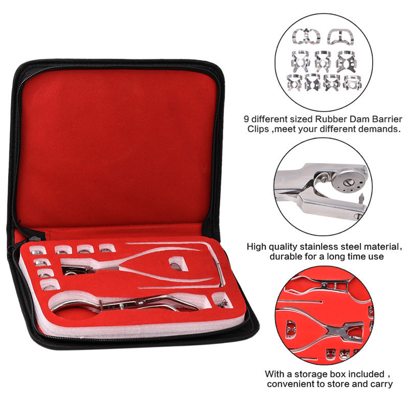 Surgical Instruments Dental Orthodontic Forceps Set Rubber Dam Clamp Kit