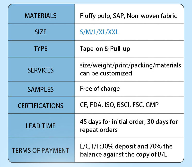 Super Dry Printed Cheap Bulk Disposable Incontinence Pants Adult Diaper With Free Sample