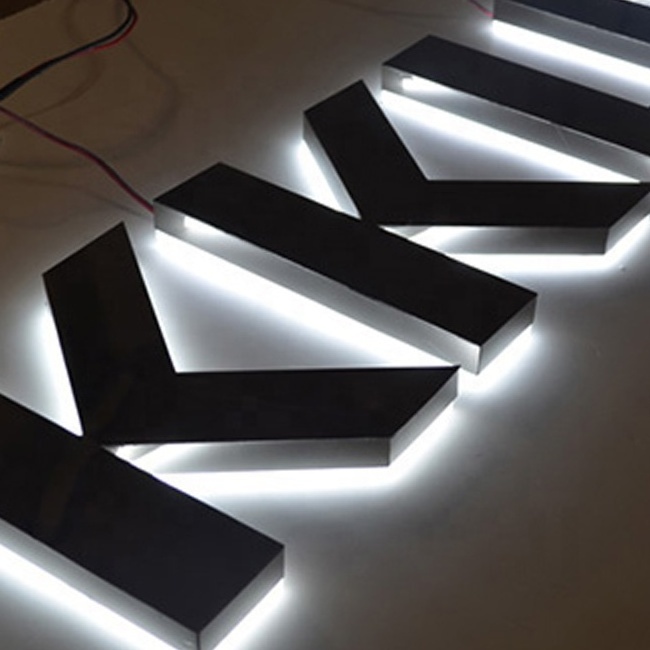 Laser Cut metal number sign backlit led led channel letter sign stainless steel diy led backlit channel letter sign