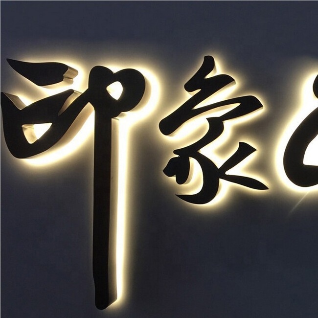 Laser Cut metal number sign backlit led led channel letter sign stainless steel diy led backlit channel letter sign