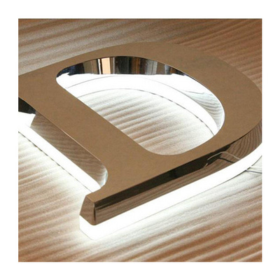 Laser Cut metal number sign backlit led led channel letter sign stainless steel diy led backlit channel letter sign