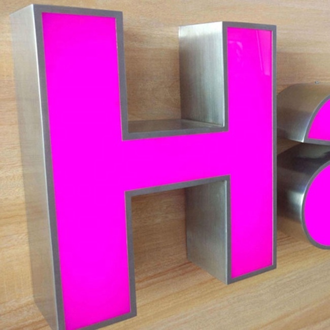 China Sign Board Led Light Stainless Steel Lighted Logo And Acrylic Material Custom Acrylic Letters