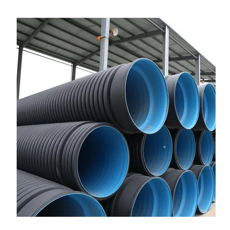 SN4 SN8 SN16 18 inch HDPE double wall corrugated PE drainage pipe dwc hdpe plastic culvert pipe